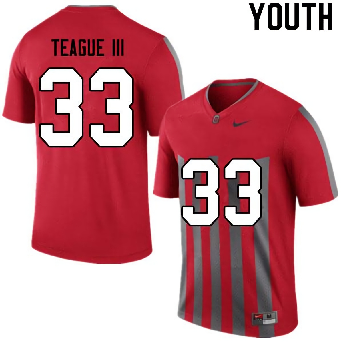 Master Teague III Ohio State Buckeyes Youth NCAA #33 Nike Retro College Stitched Football Jersey DCD6856DZ